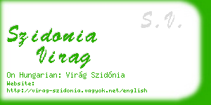 szidonia virag business card