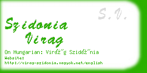 szidonia virag business card
